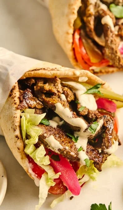 Falafel wrap with tahini sauce at Aida's Donair, McKenzie Towne Calgary